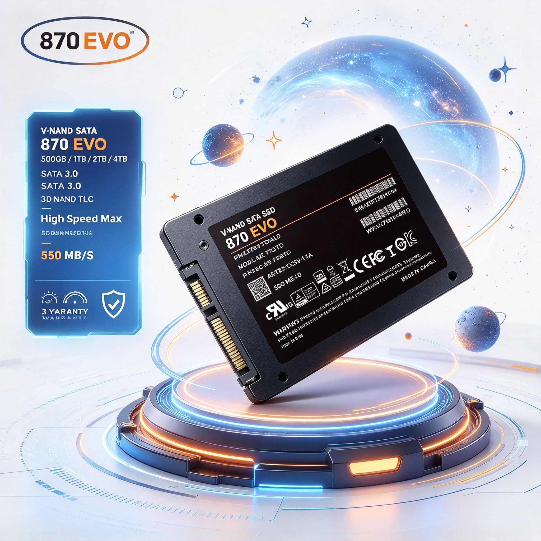 Ssd 500Gb - 2.5Inch SATA3 870EVO SSD 500GB 1TB